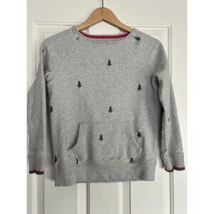 Joules Women’s Christmas Tree Embroidered Sweatshirt Size 2